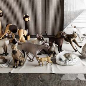 现代宠物猫3D模型下载